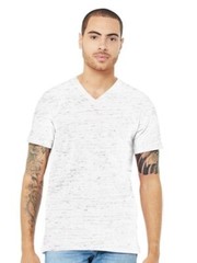 Bella Canvas White Marble V-neck 3655C Unisex Jersey T Shirt XLarge XL NEW