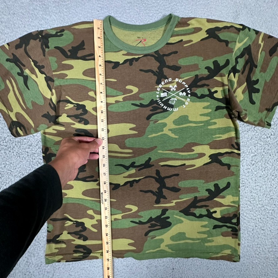 RothCO Shirt Mens XL Green Camo Graphic Tee Hunting Casual Preppy Logo gallery
