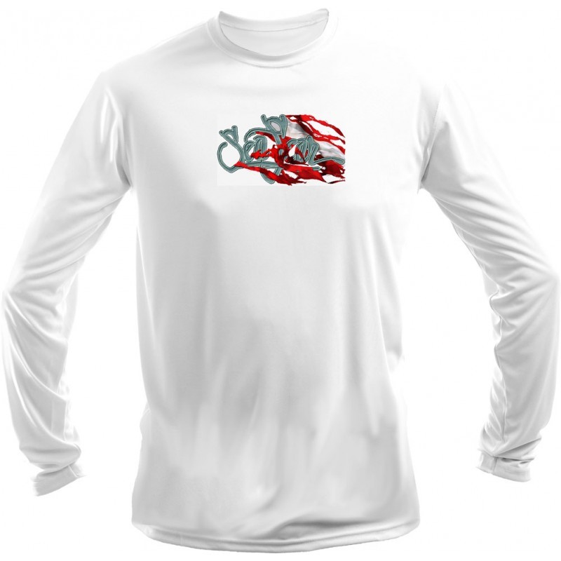 Sea Fear Men's 50+ UPF Long Sleeve Rash Guard Scuba Snorkeling Hogfish Dive Flag gallery