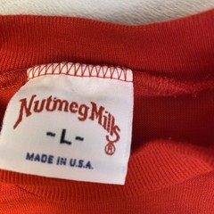 VTG Nutmeg Mills Men’s Size Large Colorblock Blue / Red USA Made