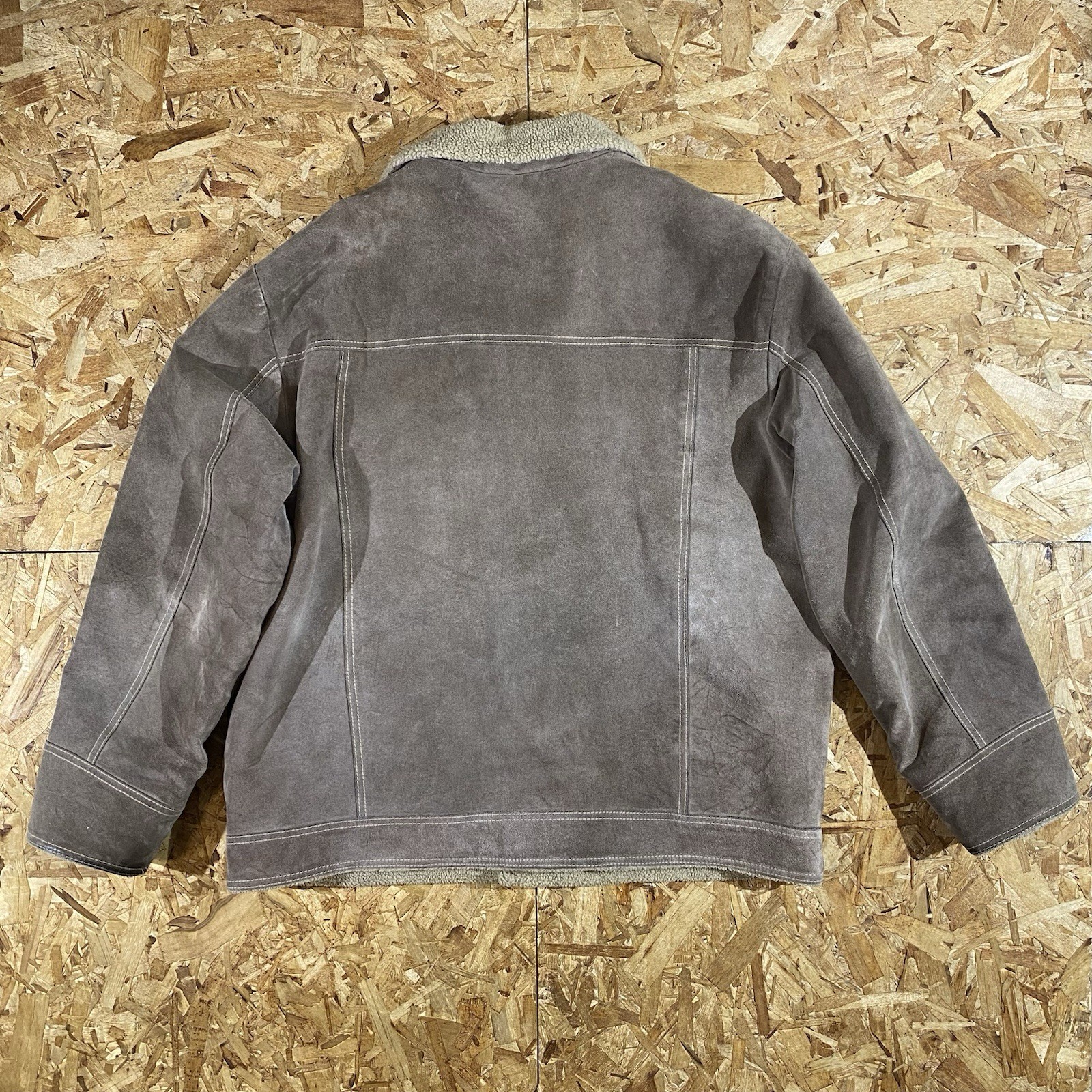 Vintage Y2K Wilsons Suede Sherpa Lined Leather Jacket Size XL gallery