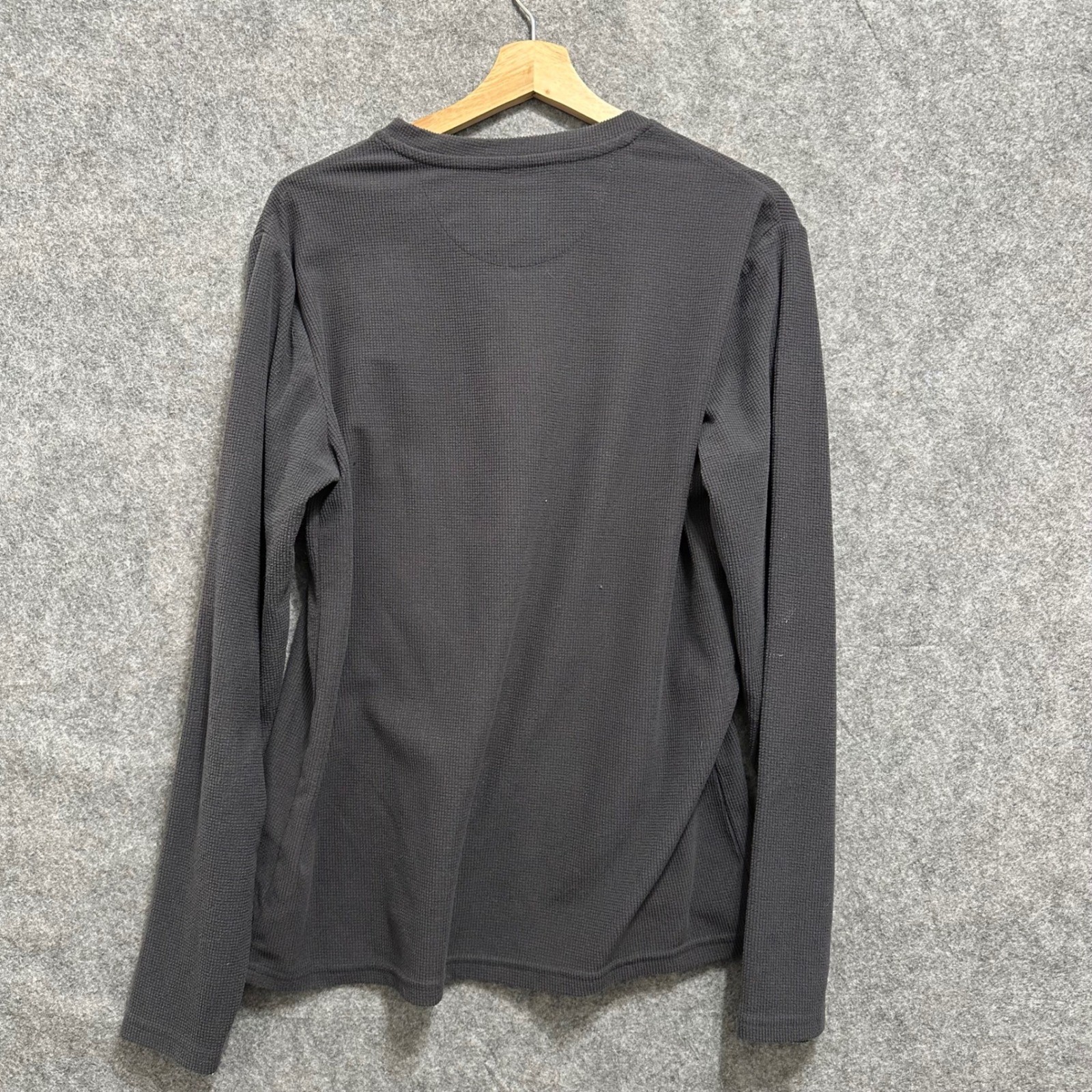 Nomad Henley Shirt Mens Medium Gray Waffle Knit Long Sleeve Casual Pullover gallery