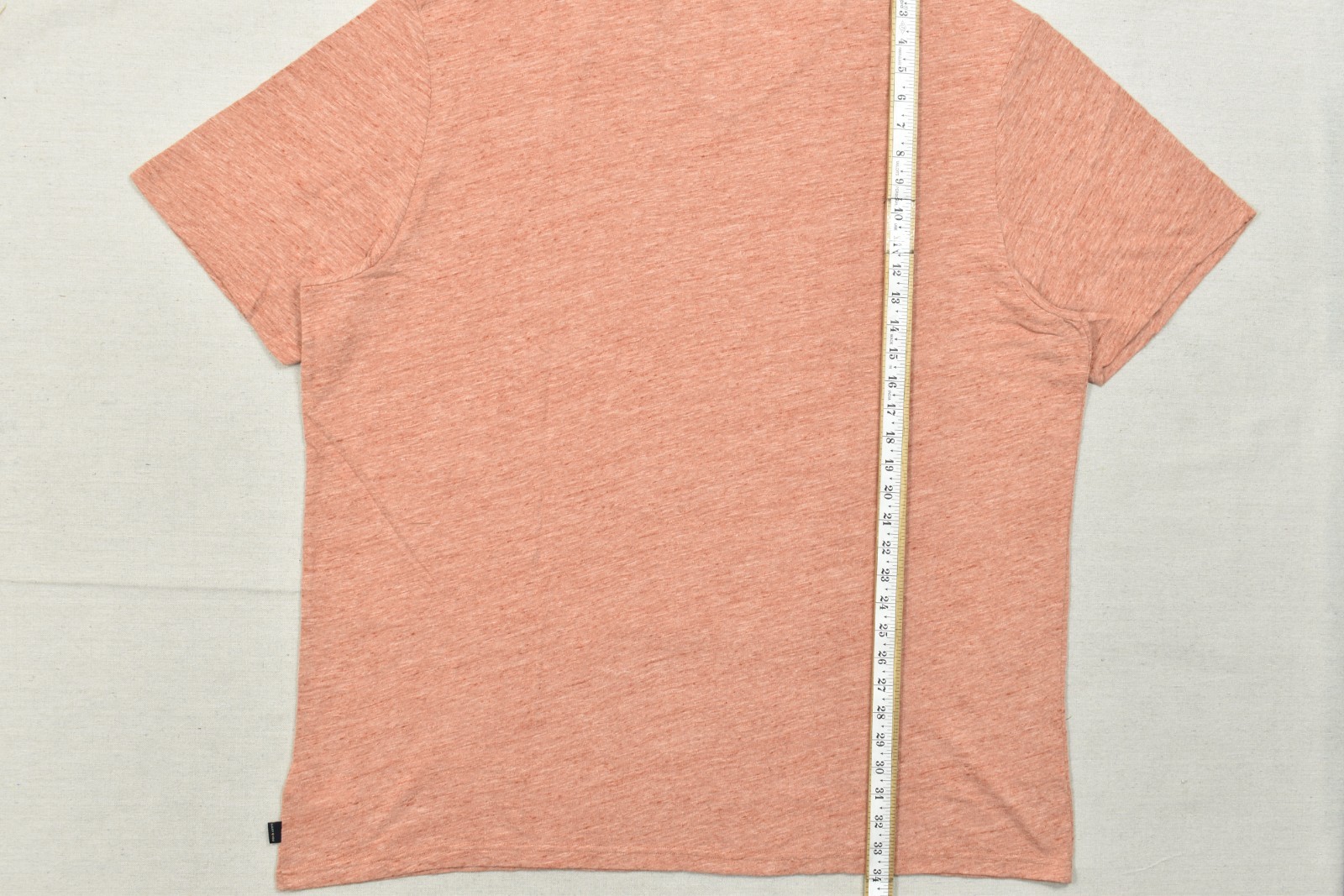 Lucky Brand Men's T Shirt V Neck Short Sleeve Orange Linen Blend Size 3XLT NEW gallery