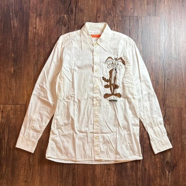 ICEBERG HISTORY Wiley Coyote Shirt White 90s Y2K Size 48 gallery