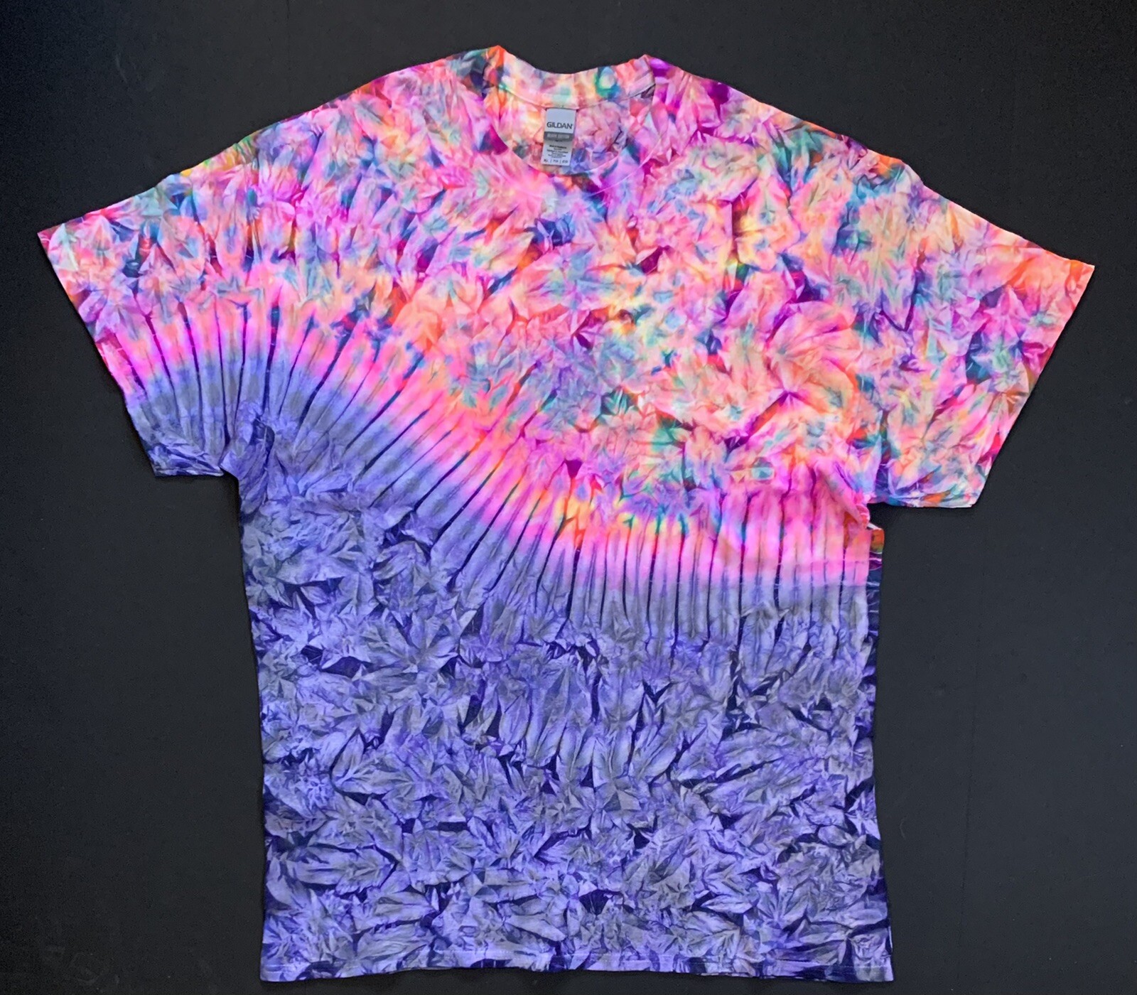 *New* 2XL - Sm Handmade Tie Dye, Cruncht Crinkle Nerds Grape Berry, Crew & V gallery