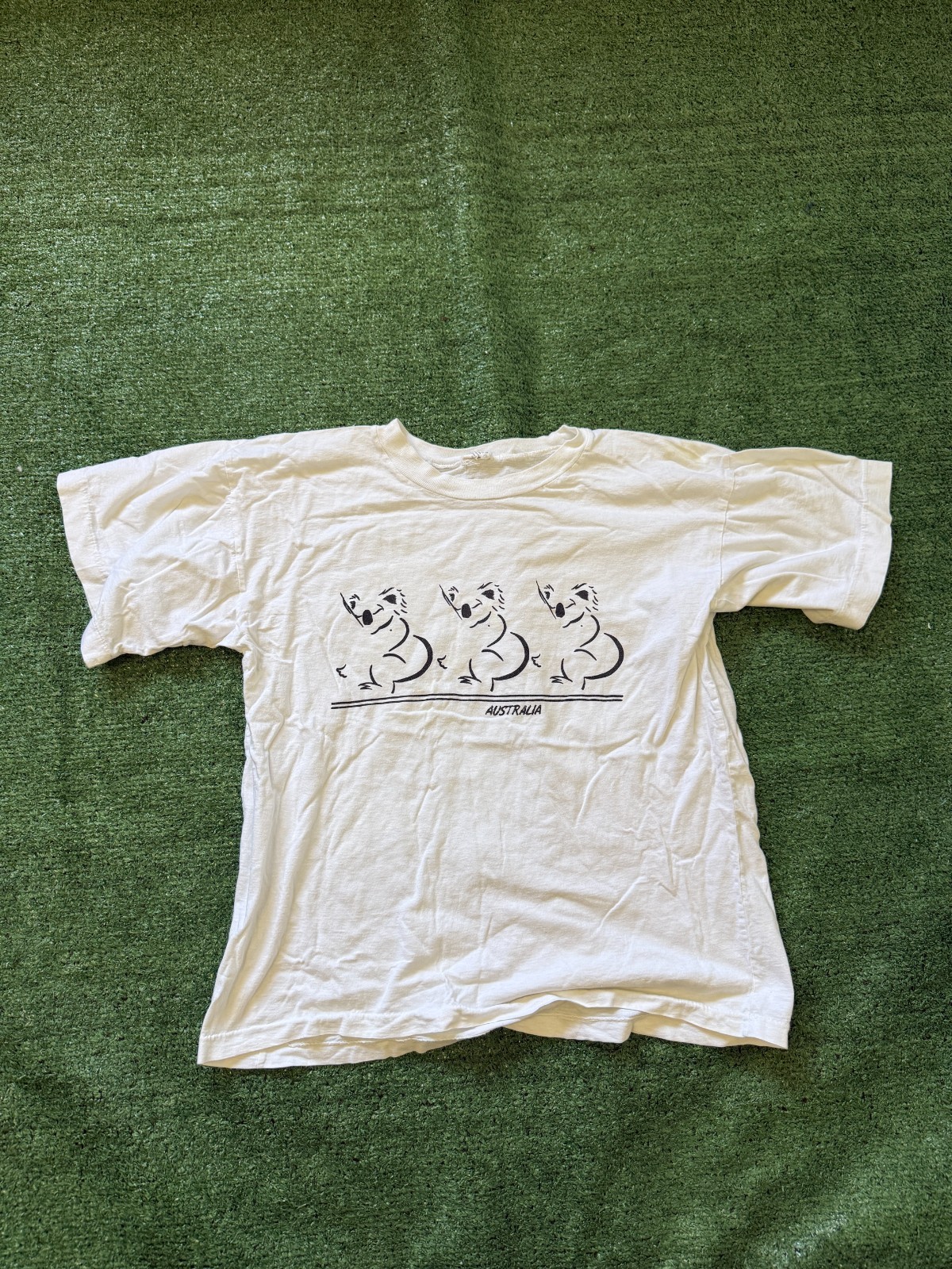 Vintage 90s Australia Koala Bear White Graphic Nature T Shirt Tee S - Flaws gallery