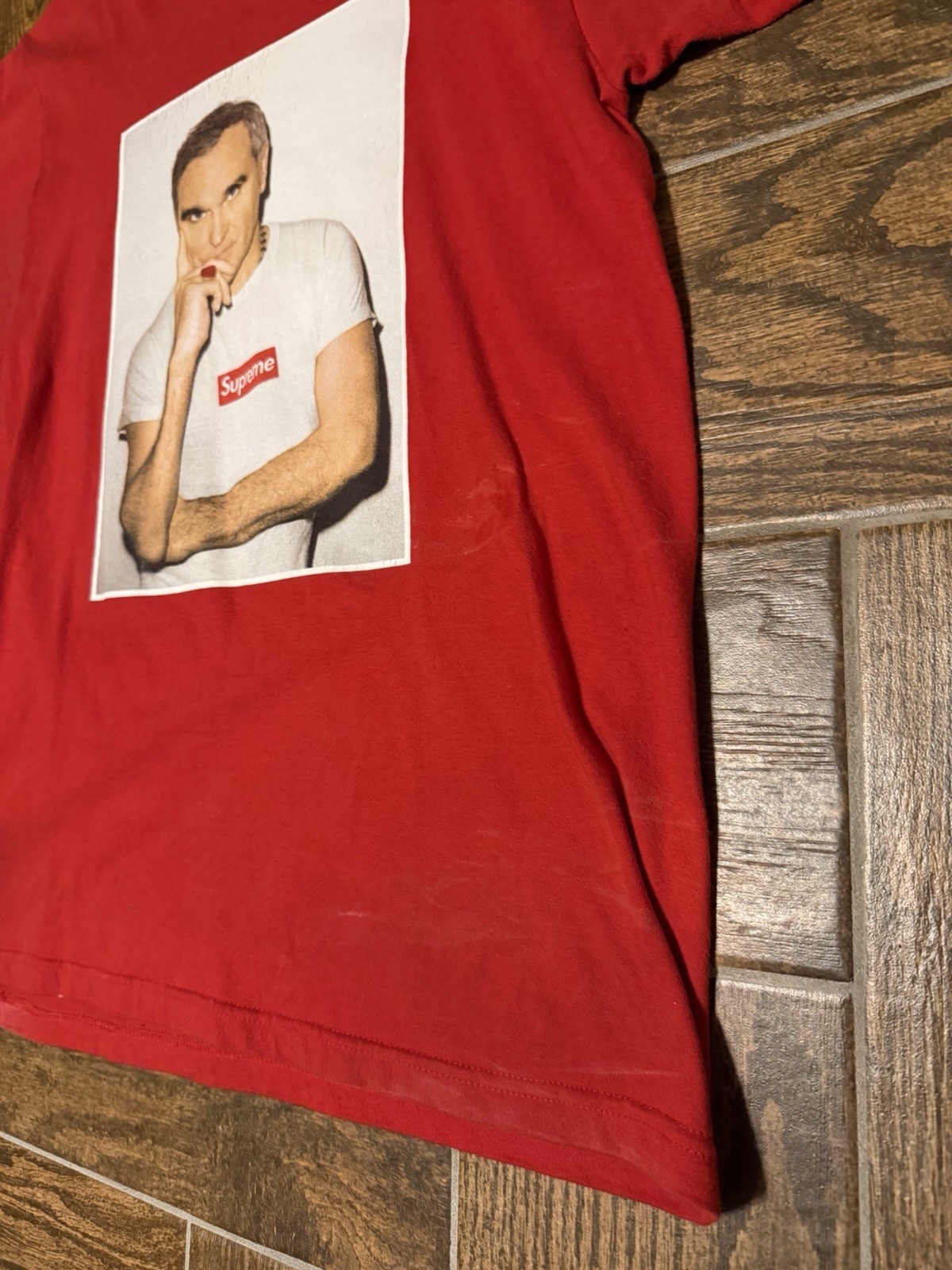 supreme ss16 morissey tee red size medium Rare Vintage Photo gallery