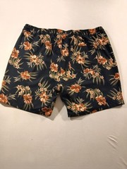 Johnny Bigg Board Short Men 38 Rust Floral Surfing Flat-Front J203SH301.RUS N126