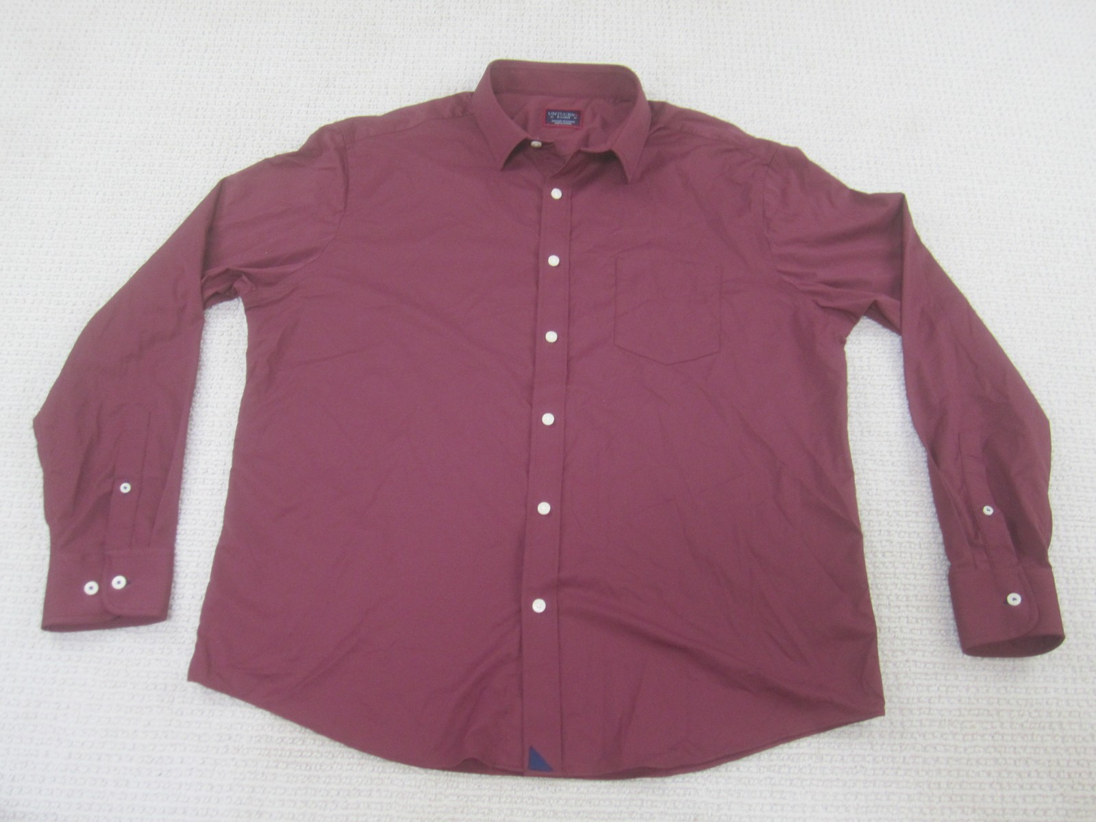 Untuckit Shirt Mens XL Red Gironde Casual Button Down Long Sleeve Nylon Blend gallery