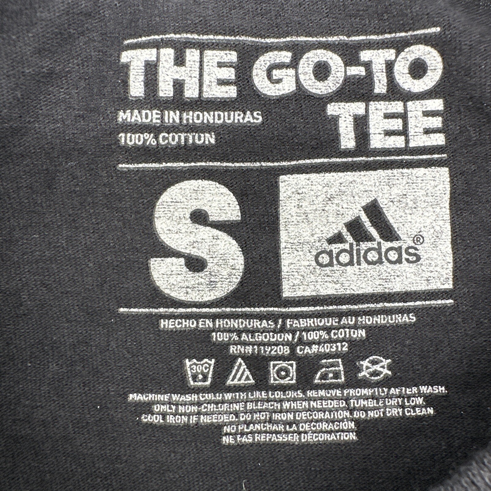 The Go-TO Tee Adidas T-shirt Womens Small Black Graphic Print Logo …#14905 gallery