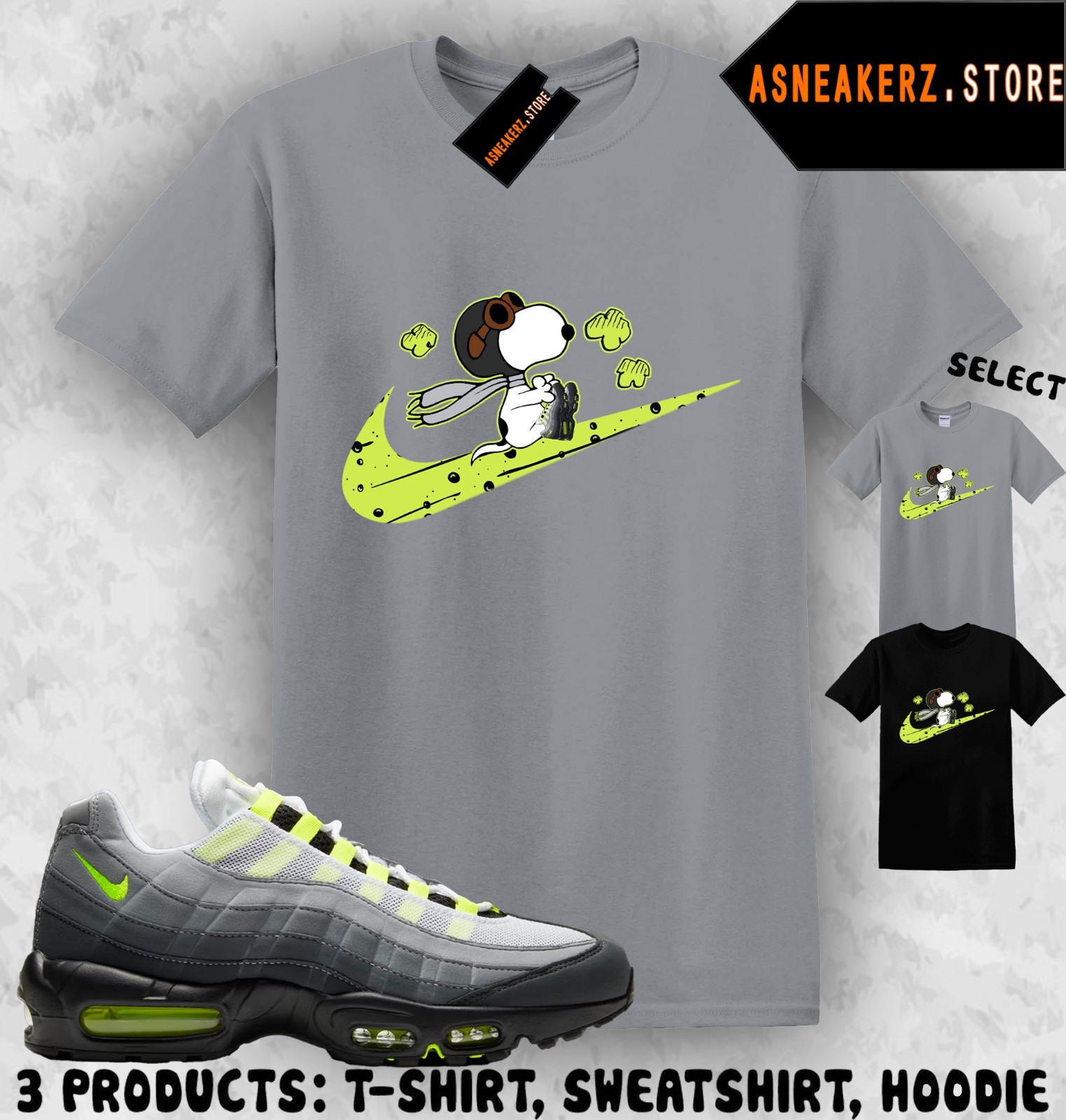 Shirt To Match AM 95 Big Bubble Neon 2026 Sneaker Matching Tee Fly S Dog T-Shirt gallery