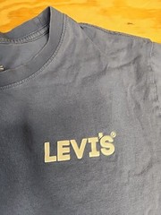 Levis Logo Light Blue Red Tab Cotton T-shirt Mens Large