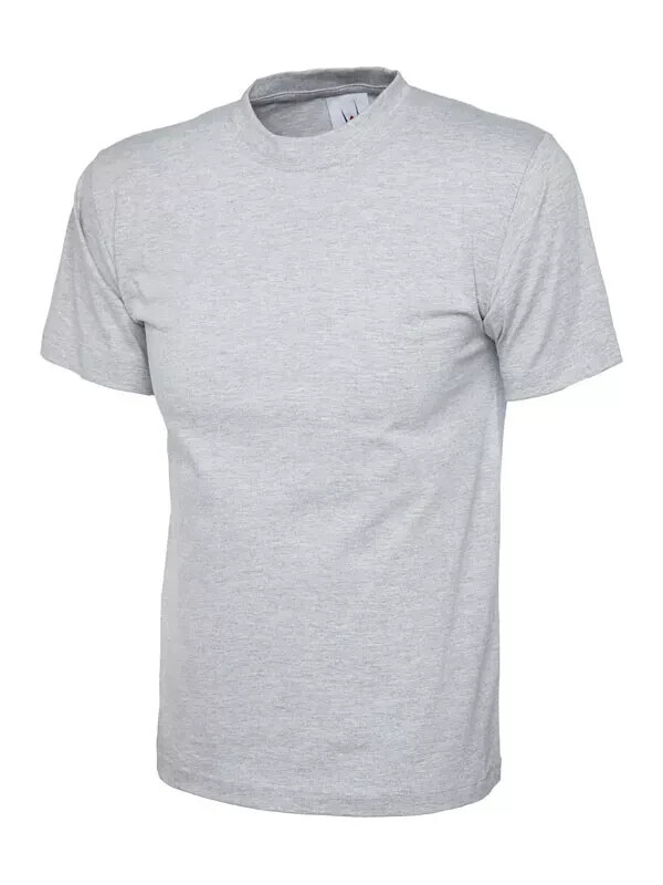 Unisex Classic T-shirts Plain 100% Cotton UNEEK UC301 Heather Grey XS (GH94) gallery