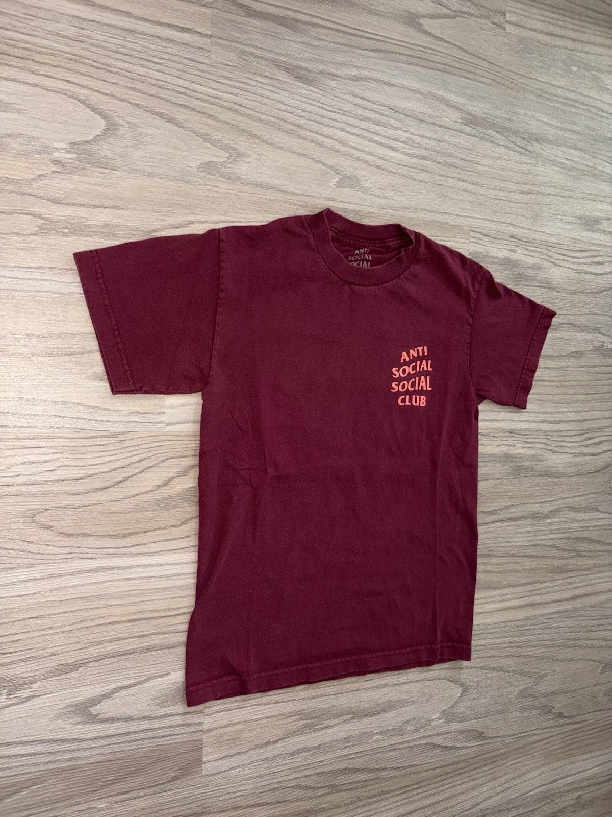 Anti Social Social Club Maroon Logo T-Shirt Mens Size (S) Streetwear Skate USA gallery