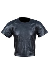 Men Leather T-Shirts in 4 different colors Simple genuine leather shirts