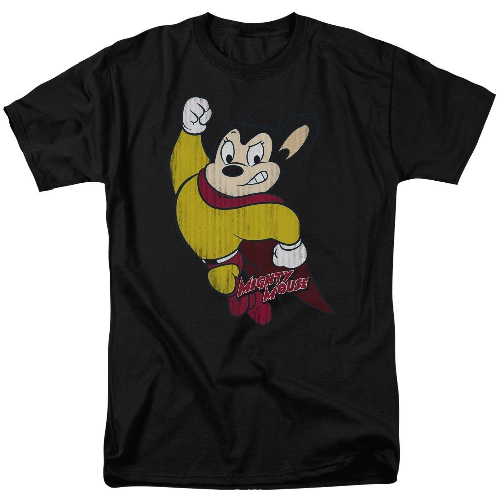 Mighty Mouse Classic Hero Men’s T-Shirt Distressed Officially Licensed S-5XL Tee gallery