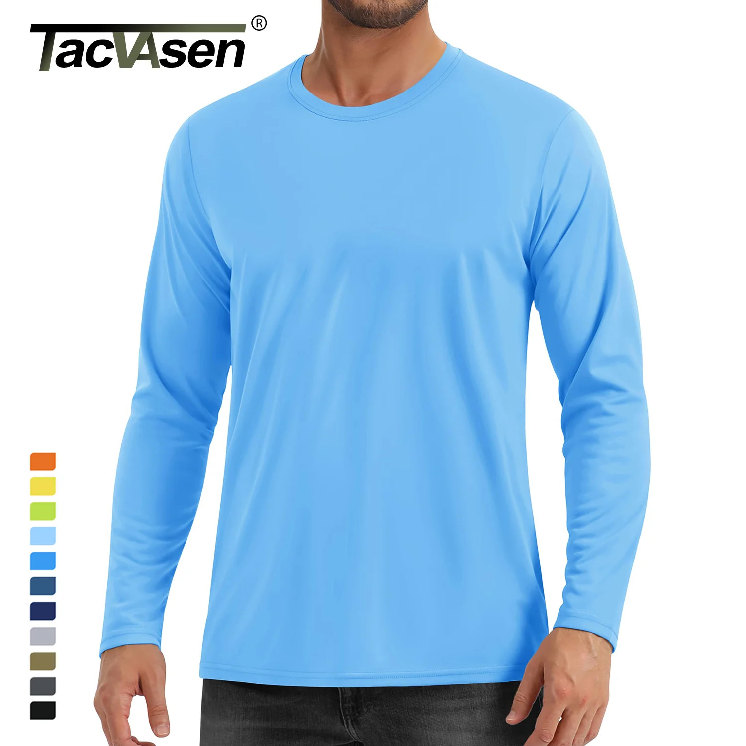 80+ Sun Protection T-shirts Men's Qui Dry Long Sleeve Athlectic T gallery