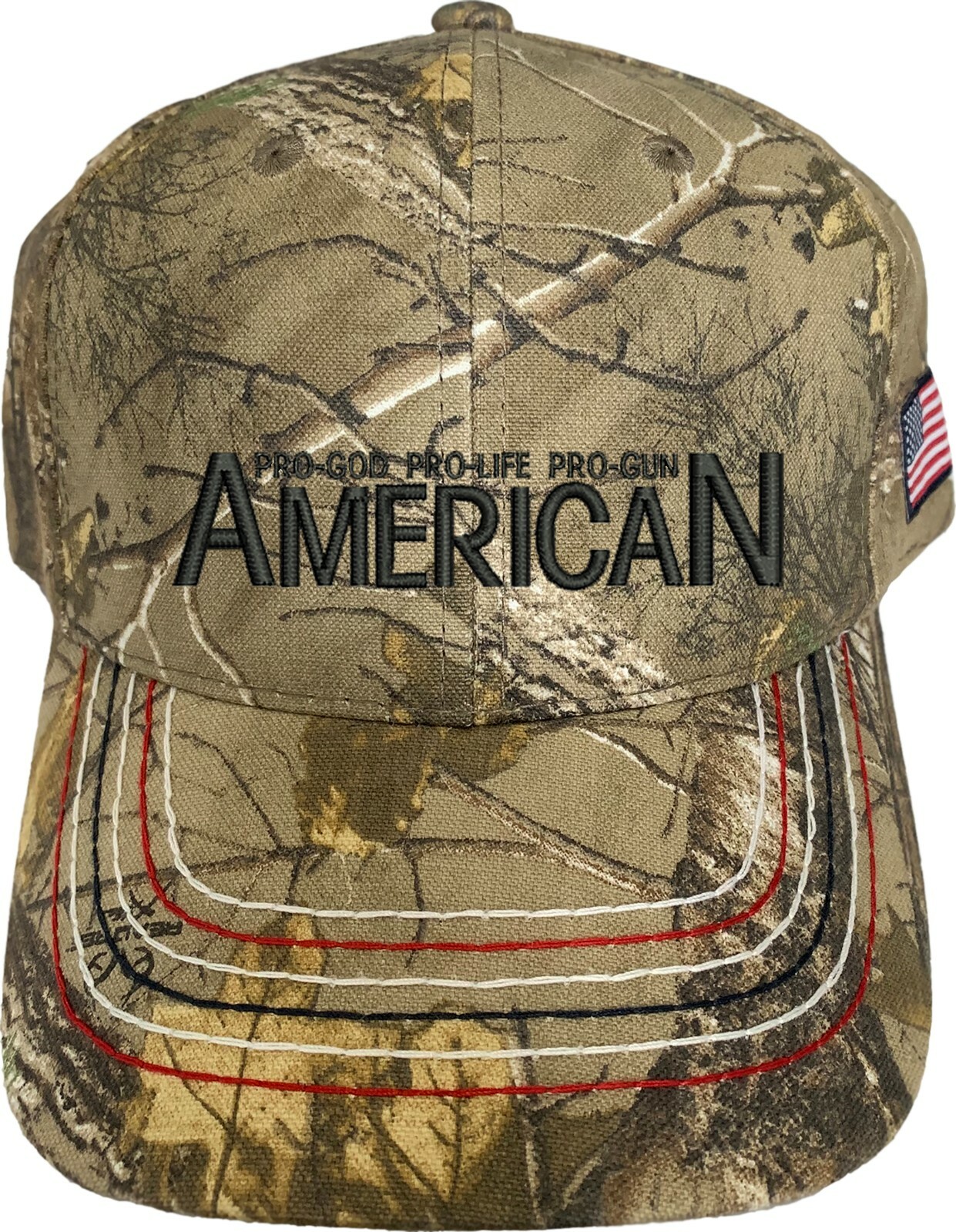 Pro God Pro Life Pro Gun 1 Color Embroidered Camo Structured Adjustable Hat gallery