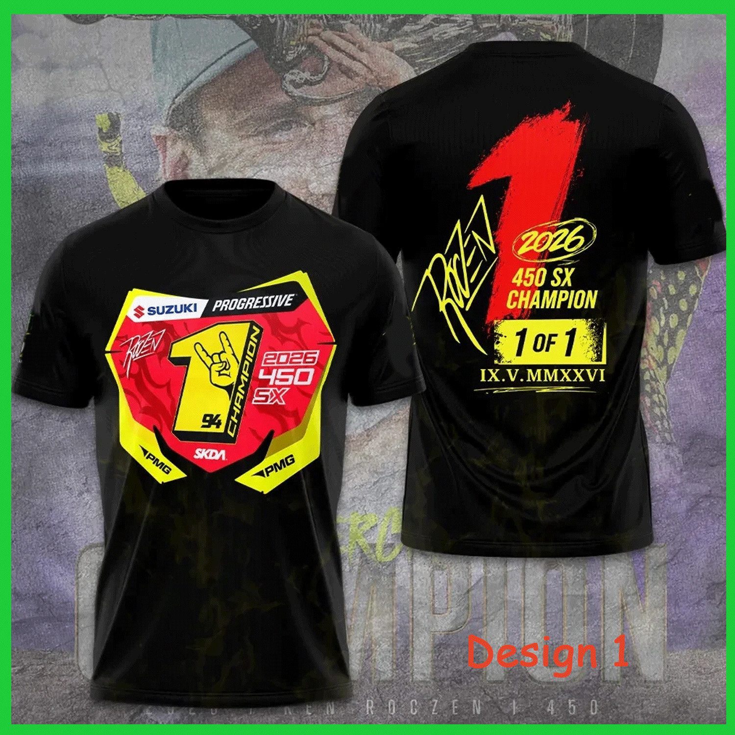 SALE 30% - Ken Roczen 450SX 2026 Champion Graphic T Shirt gallery