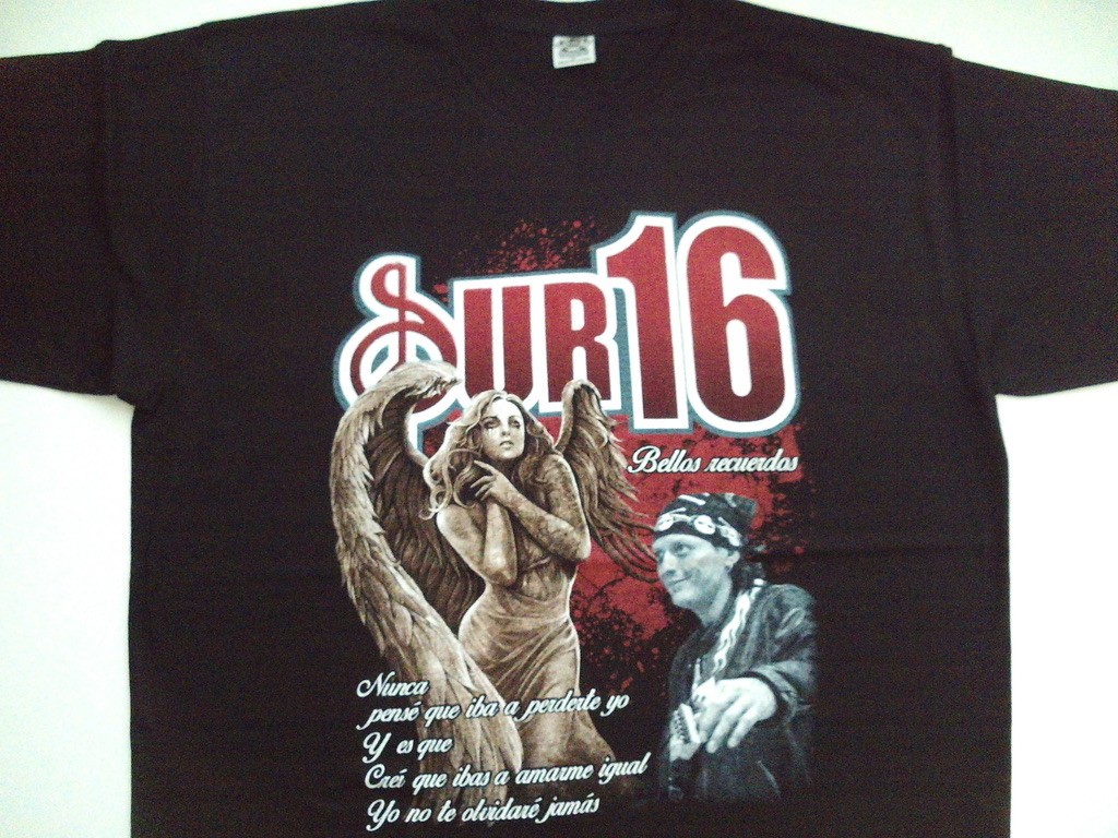 SUR 16 SHIRT,EL TRI ROCK URBANO INTERPUESTO BANDA BOSTIK EL HARAGAN LIRAN ROLL