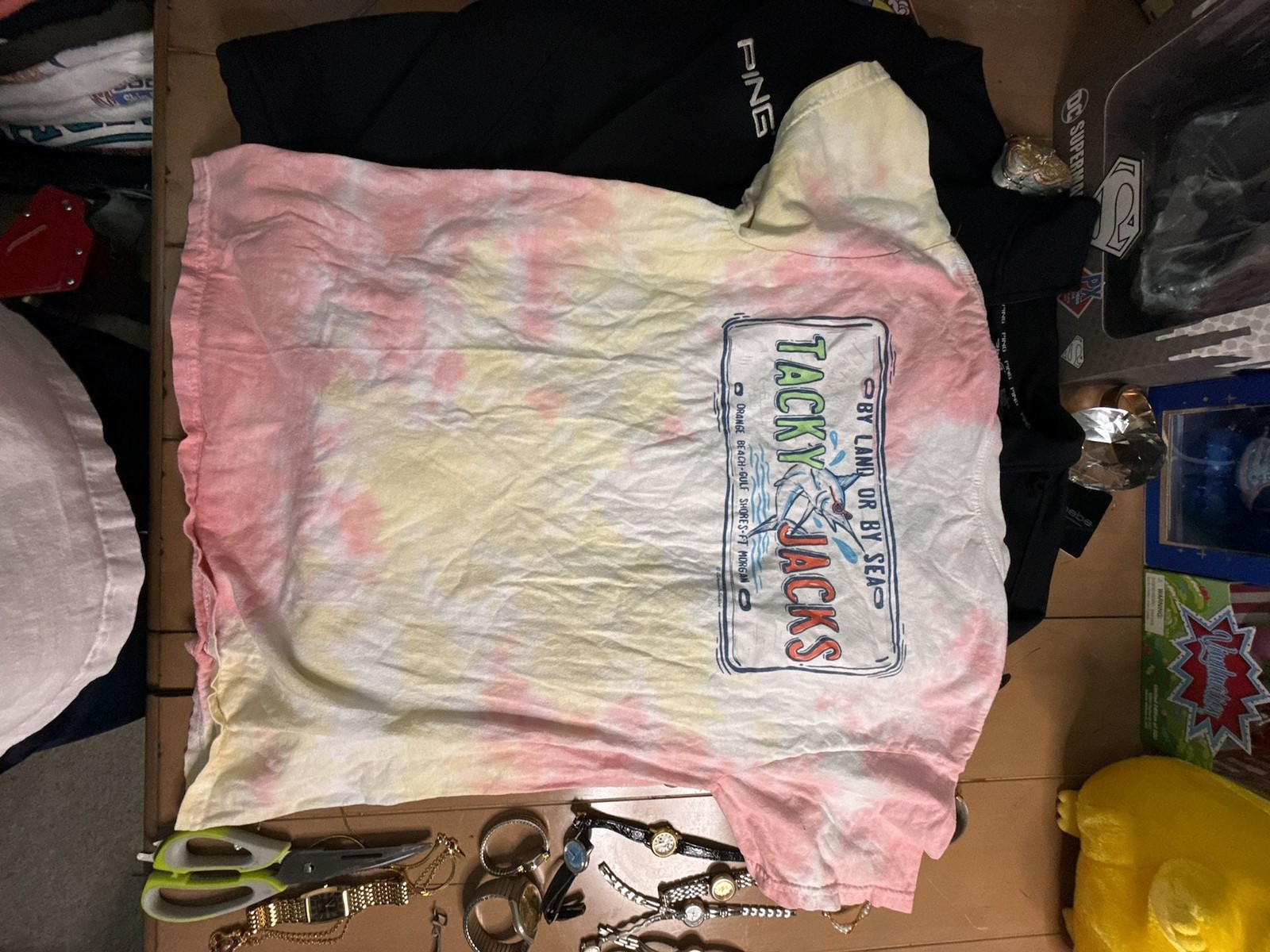 Colortone Tacky Jacks Tie Dye Graphic T-Shirt Size Large gallery