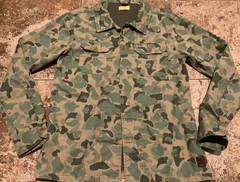RECOLOURED ARMY SCOTCH & SODA TWILL CAMO BUTTON UP LONG SLEEVE ( MENS L ) AS IS