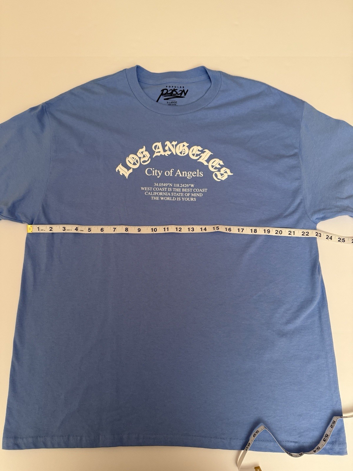 Popular Poison Los Angeles Graphic T-Shirt Men’s XL Light Blue Streetwear NEW gallery