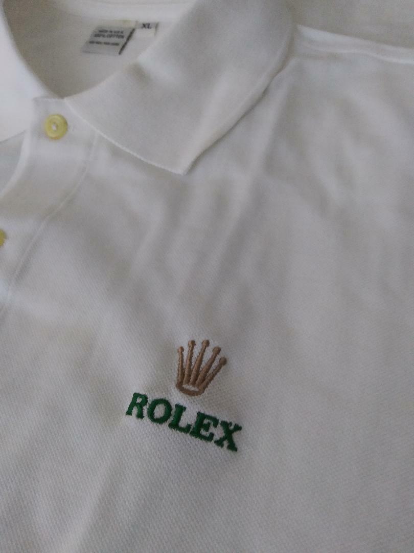 *** Rolex New Mens XXL Event Shirt Golf / Tennis Whites Mens 100% Cotton *** gallery