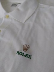 *** Rolex White New Event Golf / Tennis Shirt XL 100% Cotton USA 🇺🇸 ***