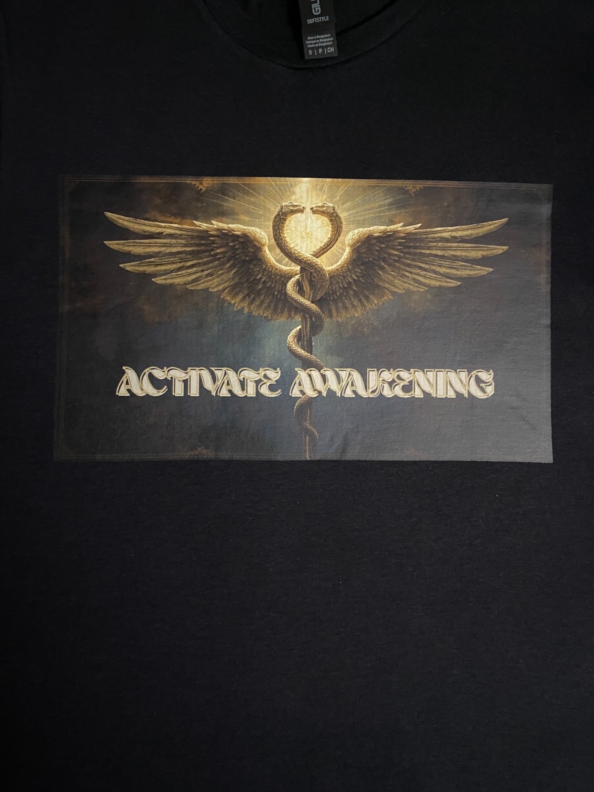 DTF Custom Made - ACTIVATE AWAKENING Short Sleeve T-Shirt - Black SML gallery