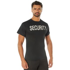 Quick Dry Performance Black Security T-Shirt Public Safety Bouncer Uniform Tee