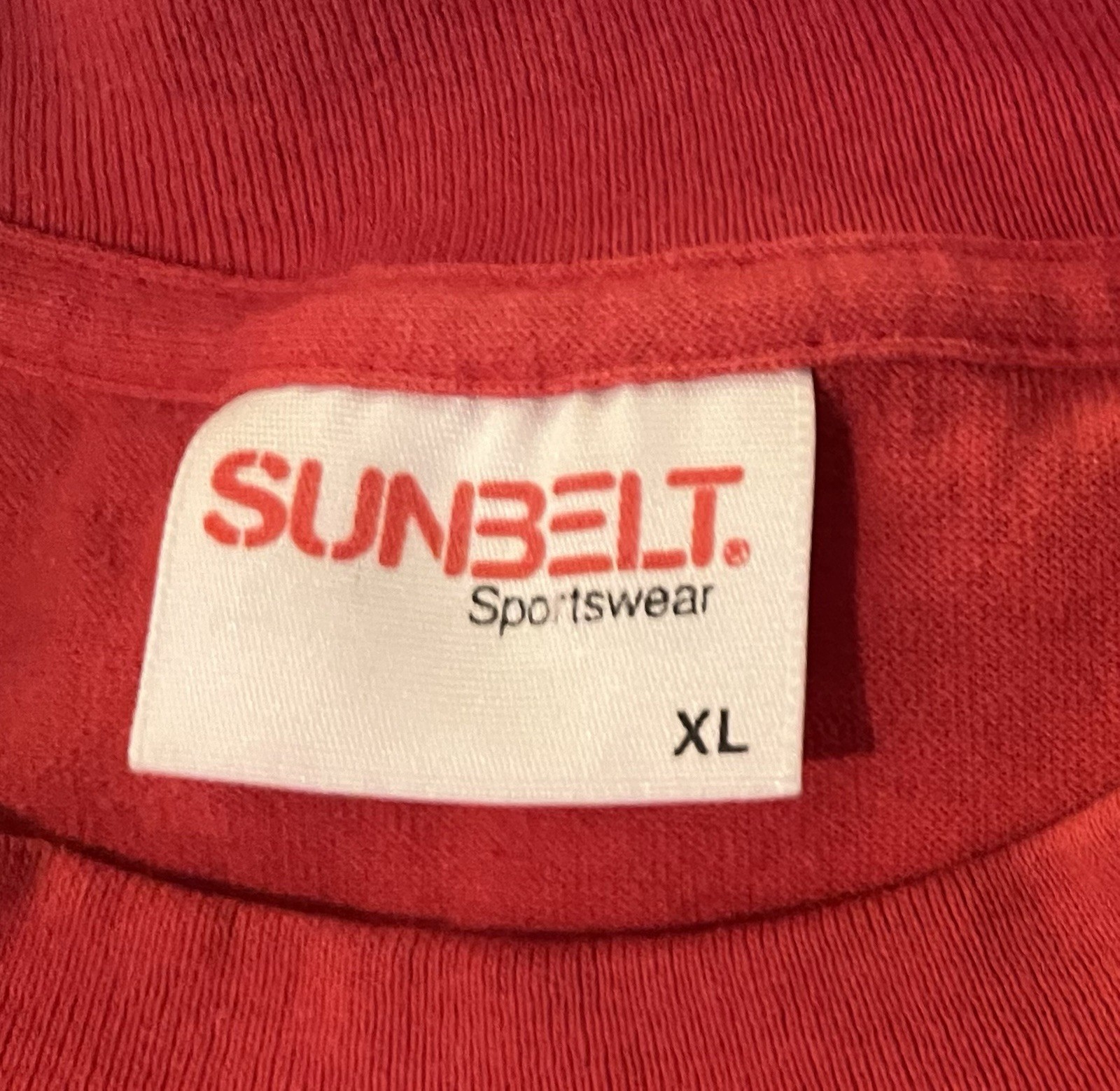 Vintge Sunbelt Sportswear T Shirt XL Mens red Long Sleeve Single Stitch 90s USA gallery