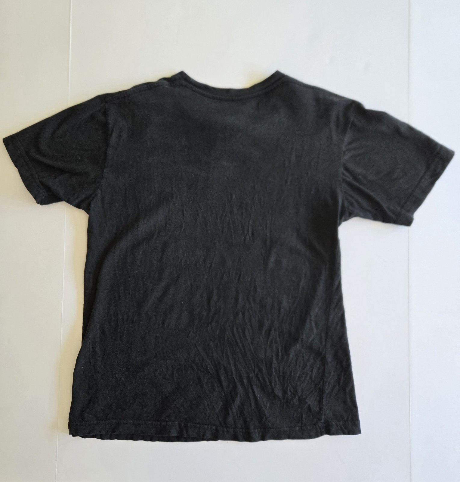 Fox Logo T-shirt Lightening 100% Cotton Size Large Long Length Black and White gallery