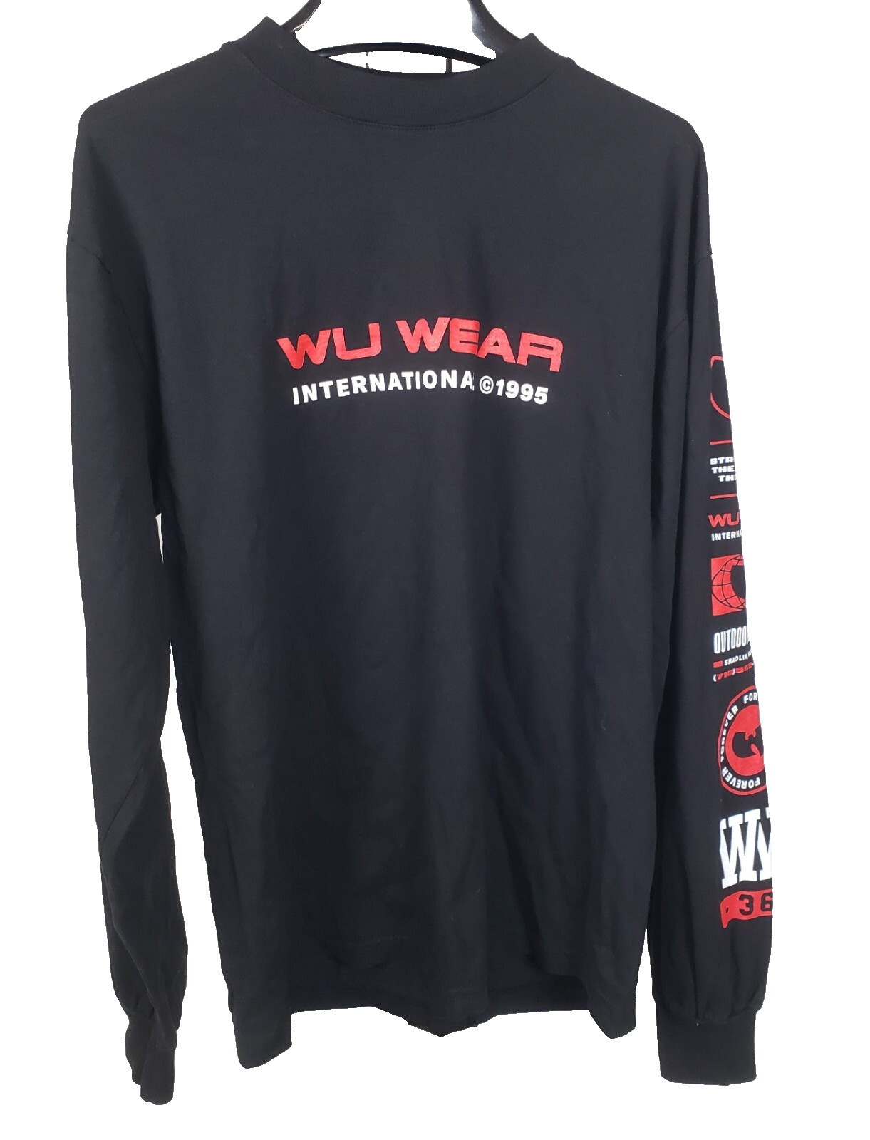 Wu-Tang Clan Wu Wear International 1995 Double Sided Long Sleeve T Shirt ~ SMALL gallery