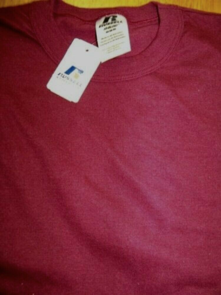 Tshirt Maroon Russell NuBlend Men size Large New