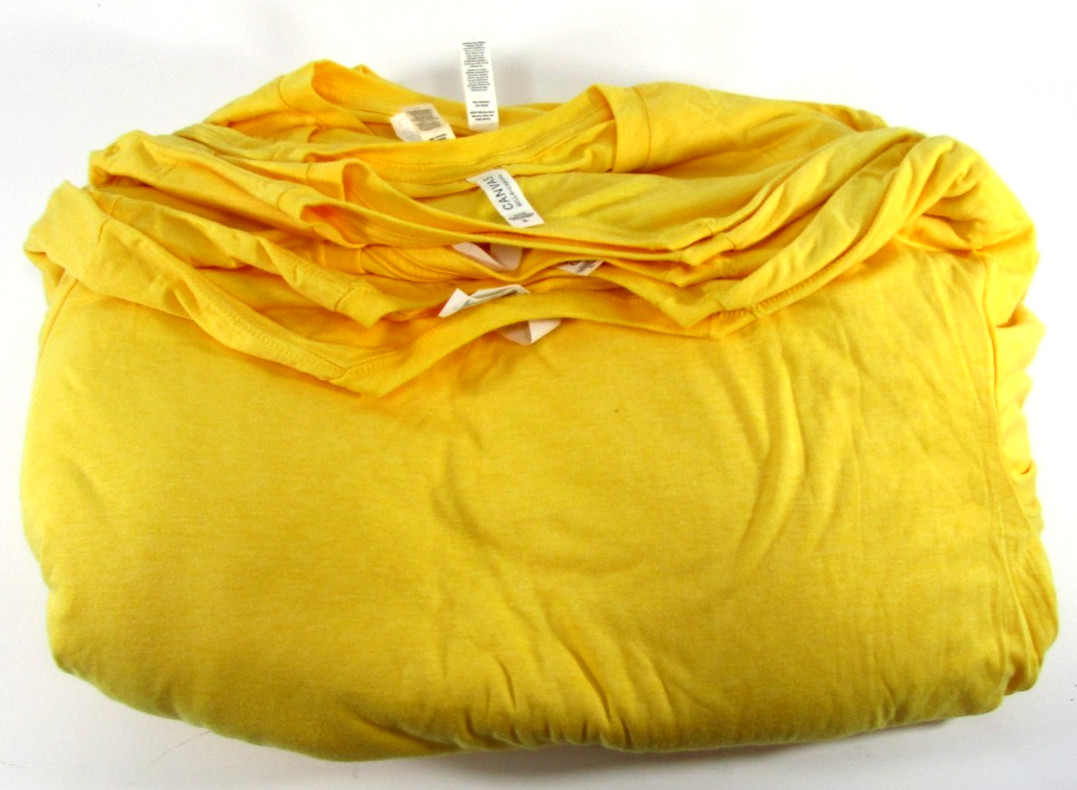 (Qty 12) Bella + Canvas XL Yellow/ Gold Short Sleeve T-Shirts - 50% Poly Blend gallery
