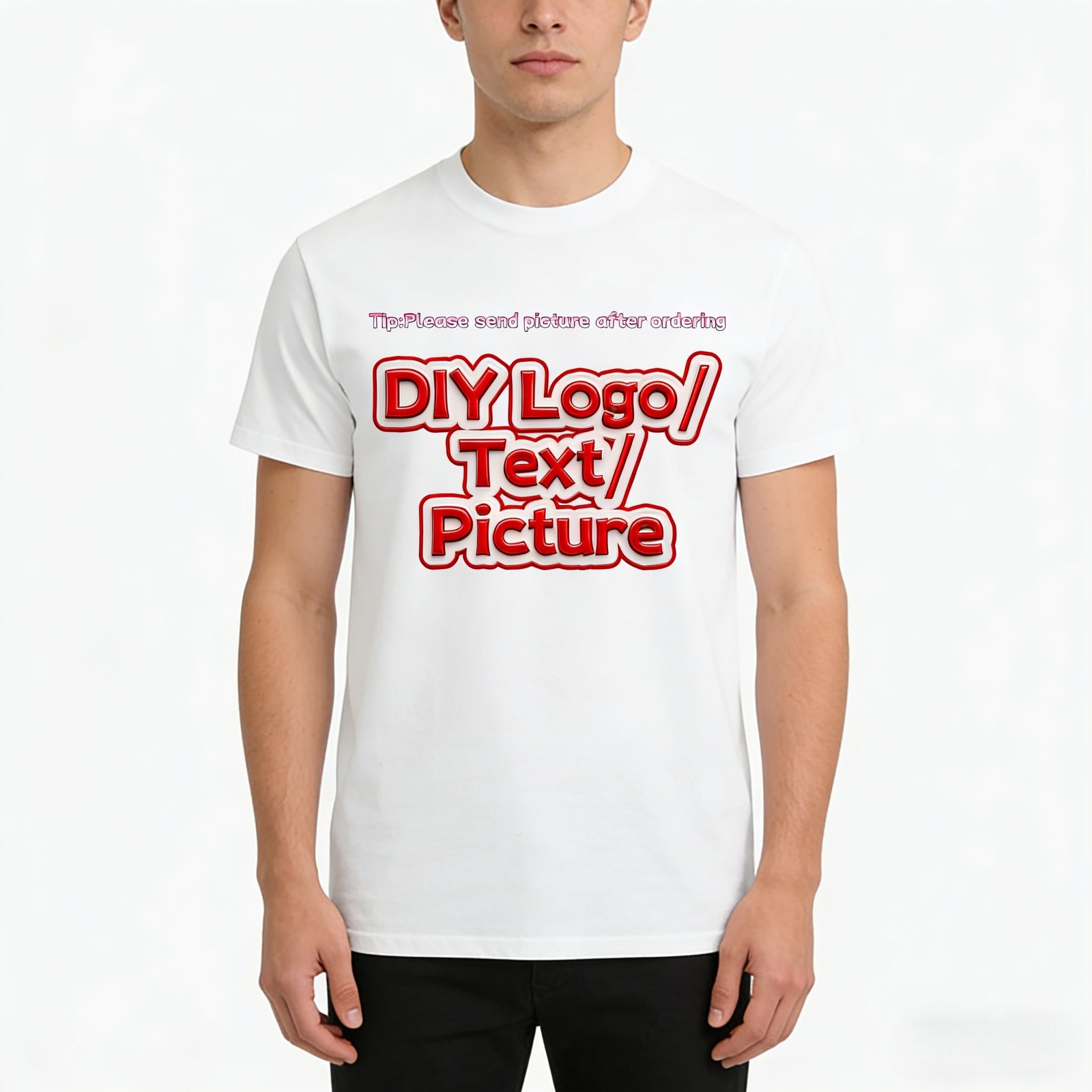 Customized Print T Shirt for Men Women DIY Your Like Photo or Logo Tops Tees gallery