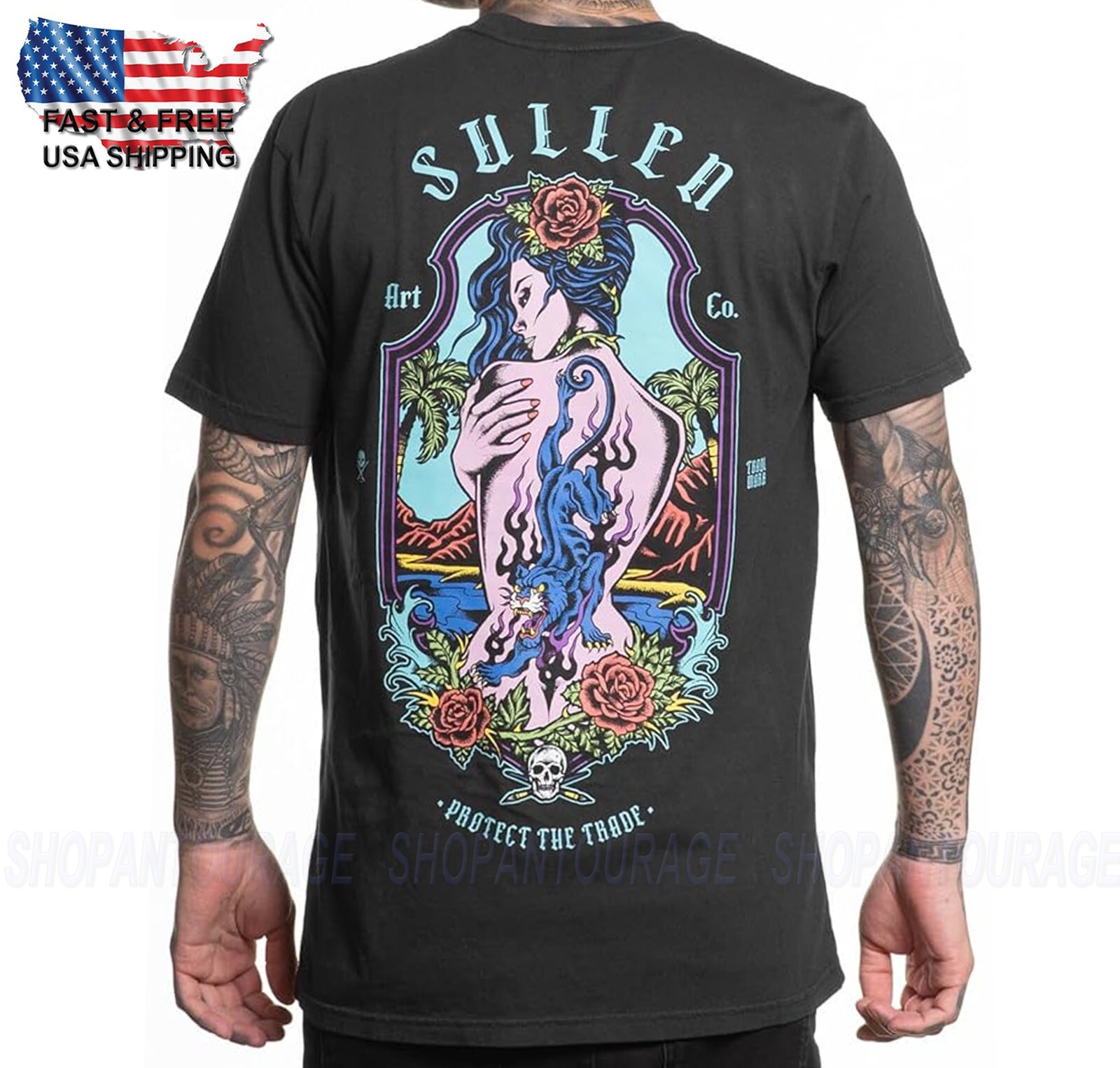 Sullen Art Collective Back Piece Premium SCM5620 Short Sleeve T-shirt For Men gallery