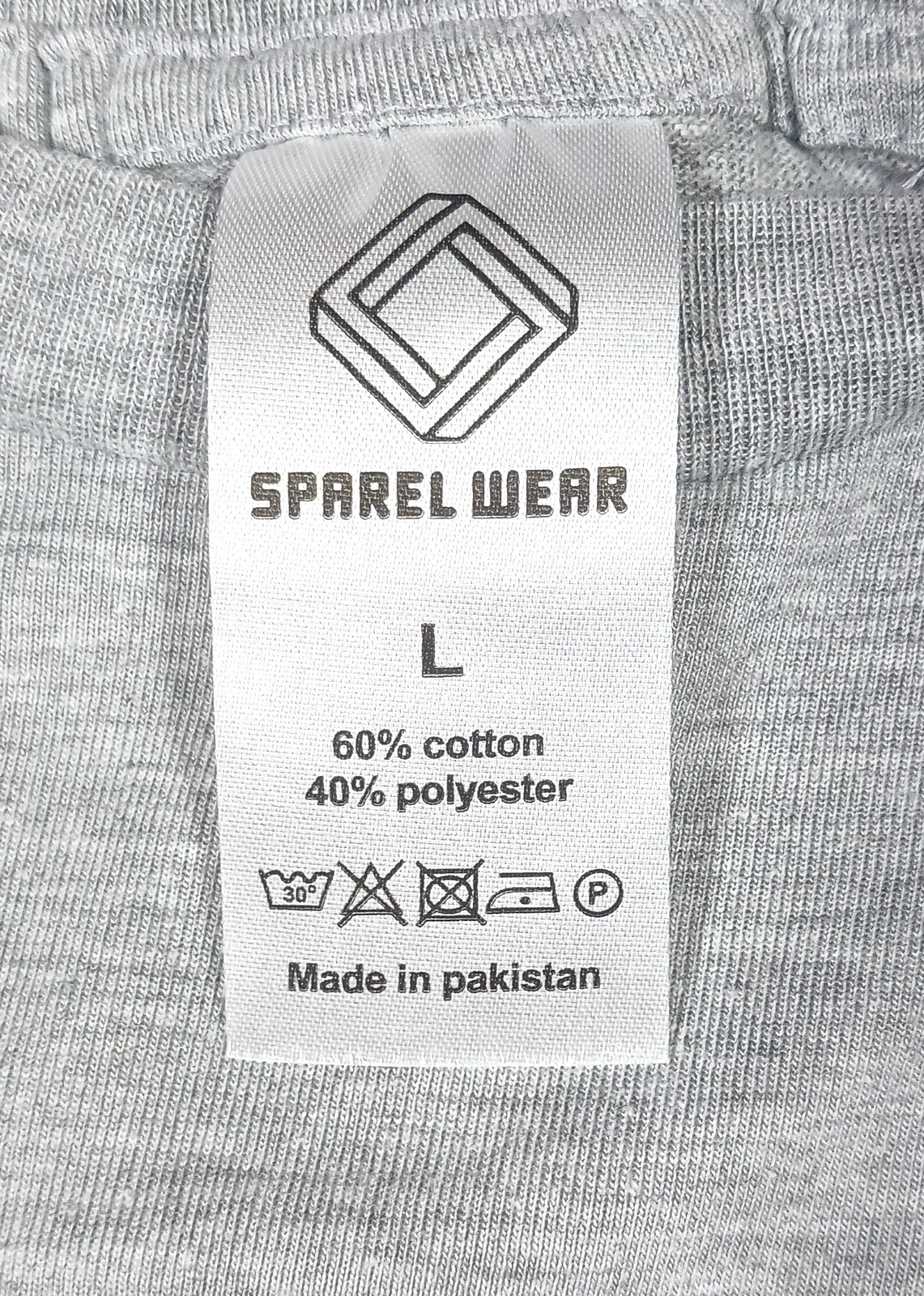 SPAREL WEAR Men or Women's Large Grey USA Flag Graphic Print T-Shirt gallery