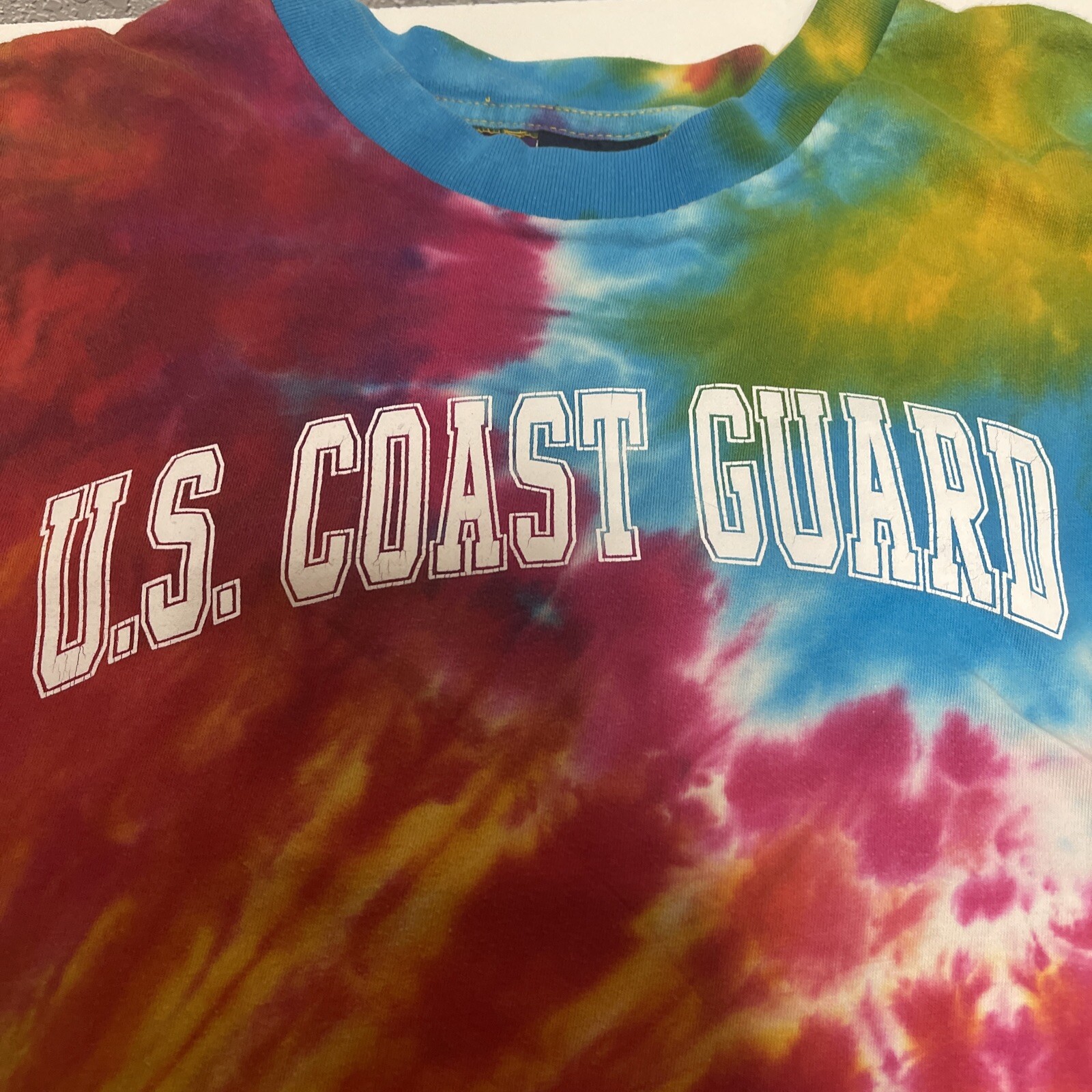 U.S. Coast Guard Rainbow Tie Dye Shirt Men’s Size XL gallery