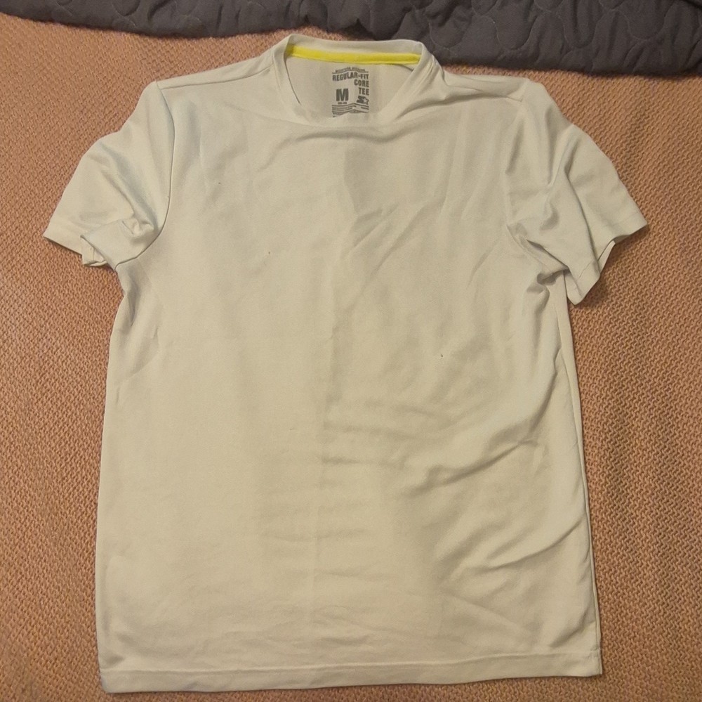 Starter Core Tee Regular Fit Moisture Wicking Crew Neck T-Shirt White M