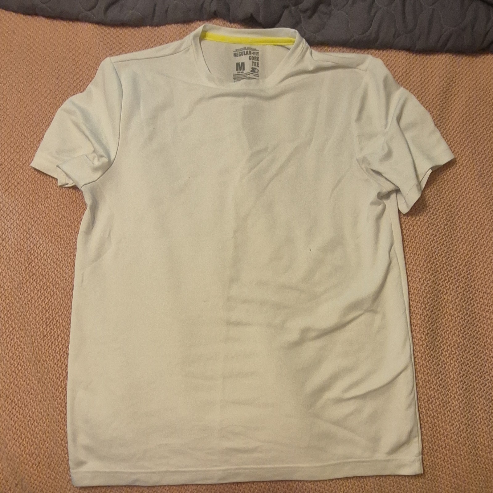Starter Core Tee Regular Fit Moisture Wicking Crew Neck T-Shirt White M
