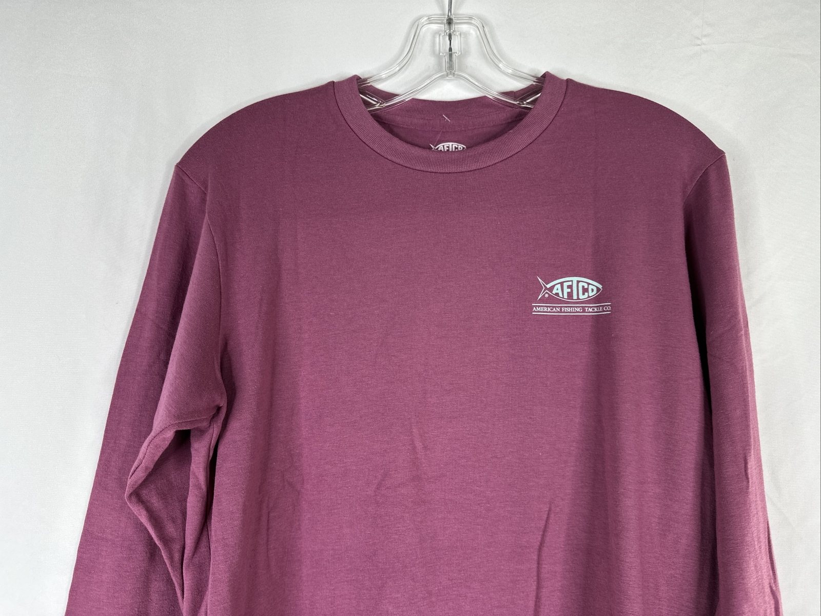 AFTCO Technical Tee Mens Size M Red Long Sleeve Graphic UPF 50 New gallery