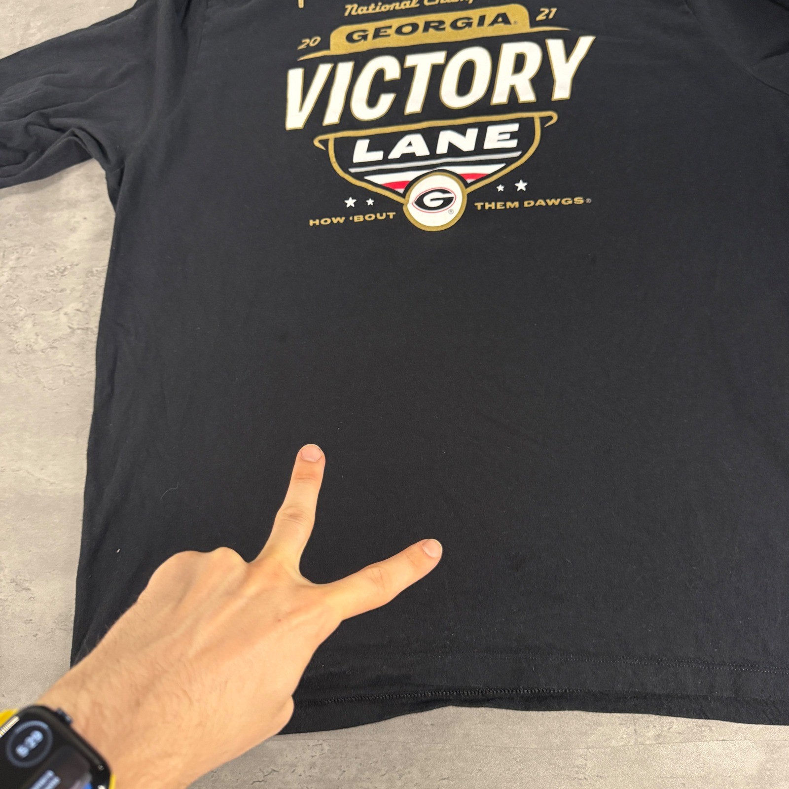 Nike Georgia Bulldogs T-Shirt Mens XL Black 2021 National Champions Long Sleeve gallery