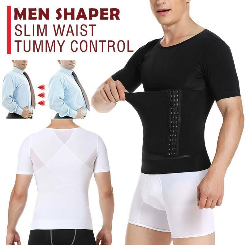 Men Slimming Body Shaper Vest Abs Abdomen Compression Shirts Fitness Tank Tops gallery