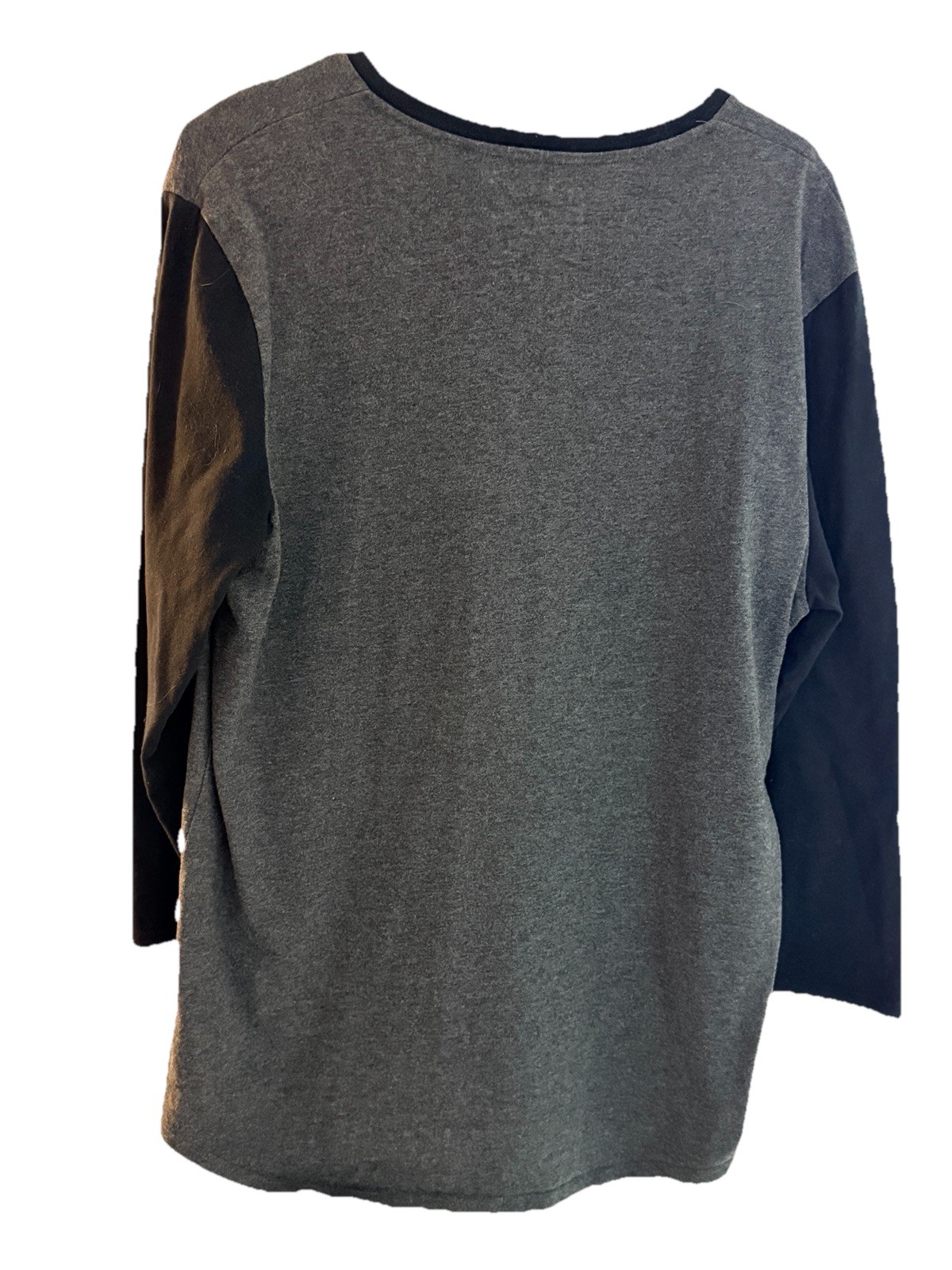 VANS Off The Wall Men's Henley 3/4 Sleeve T-Shirt Gray Black Size L 2013 Vintage gallery