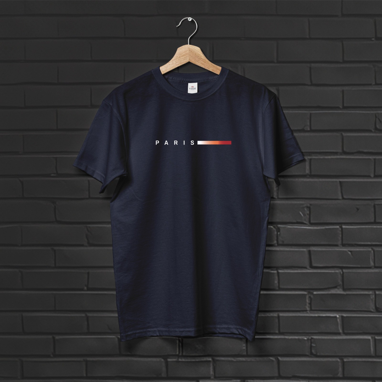 Breathable Round Neck T-Shirt with Paris Print for All Season Casual and Formal gallery