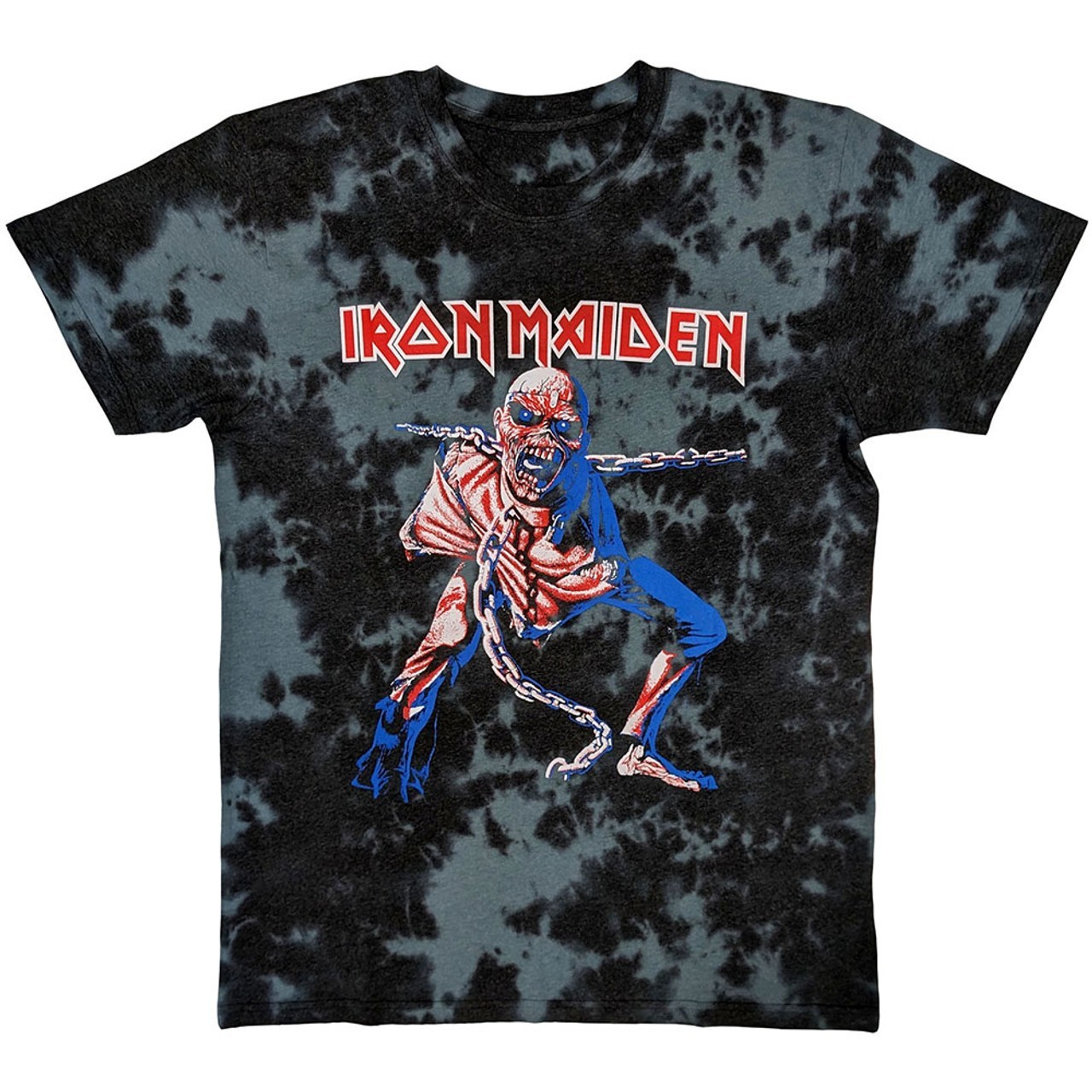 Iron Maiden 'Eddie Piece Of Mind' Black Dye Wash T shirt - NEW gallery