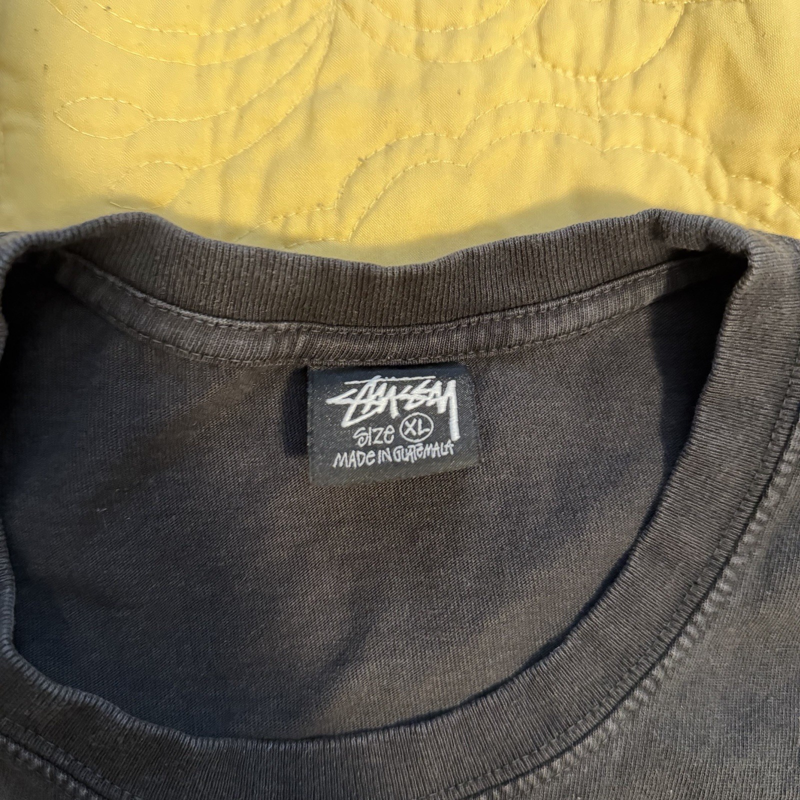 Stussy Machine Wash Cold use No Bleach Line Dry Have a Good Vibe tshirt XL Black gallery