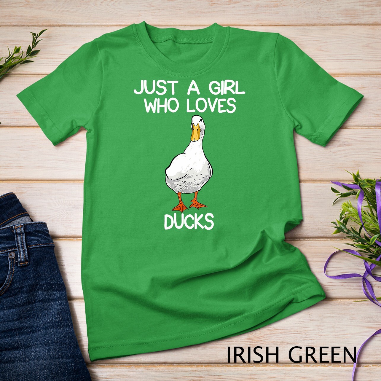 Just A Girl Who Loves Ducks Lover Gifts Duck Owner Gift T-Shirt Unisex T-shirt gallery